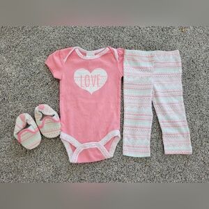 0-3 months outfit with shoes